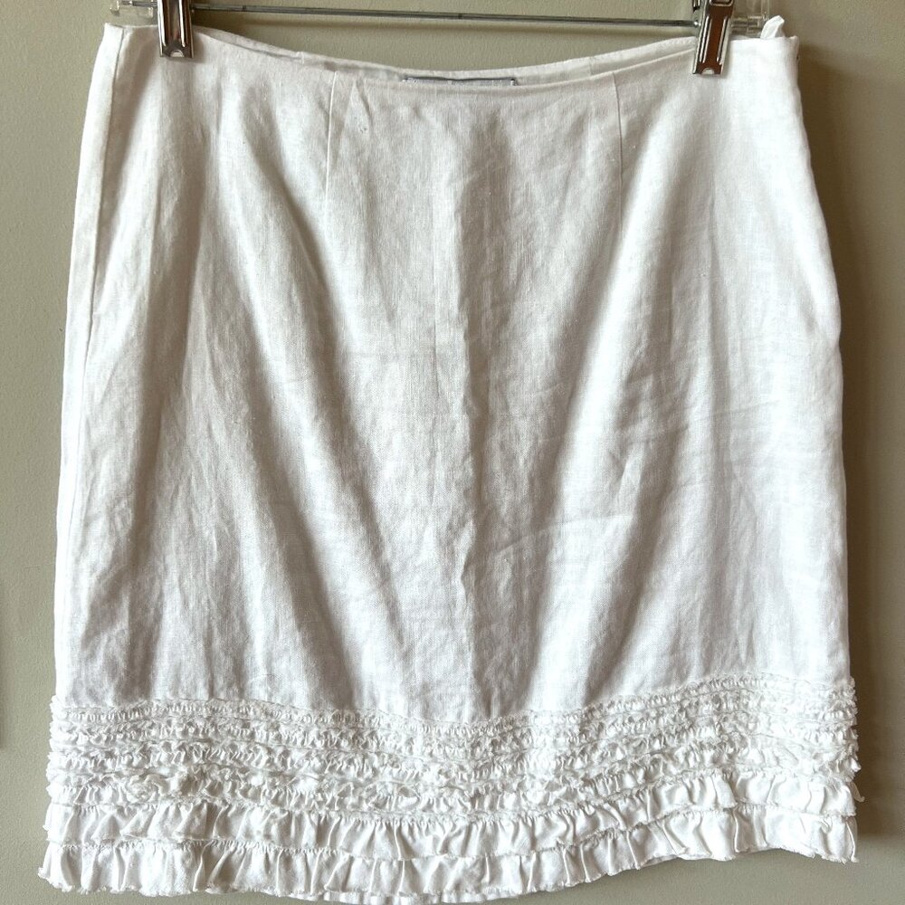 Tommy Bahama white linen skirt